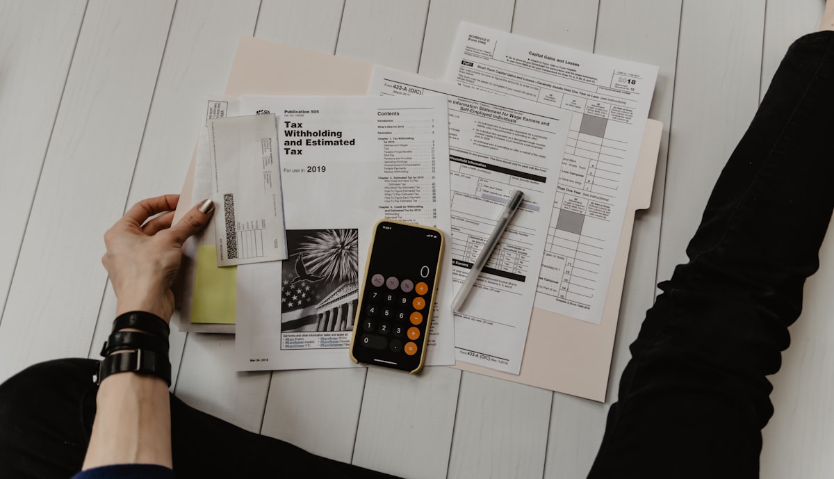 Business owners reviewing financial reports